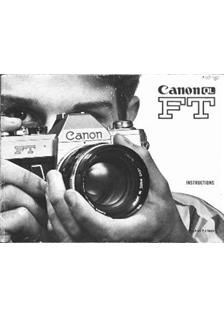 Canon FT QL manual. Camera Instructions.